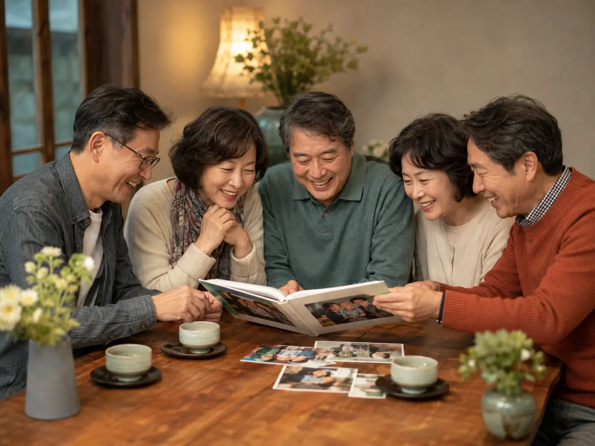 모임의 기록책을 함께 펼쳐보는 사람들