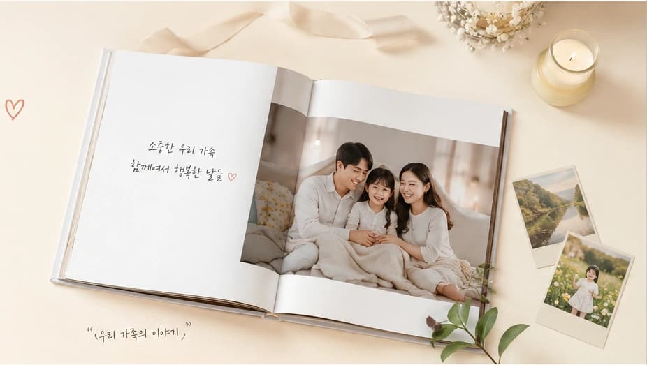 가족의 기억을 담은 스토리북